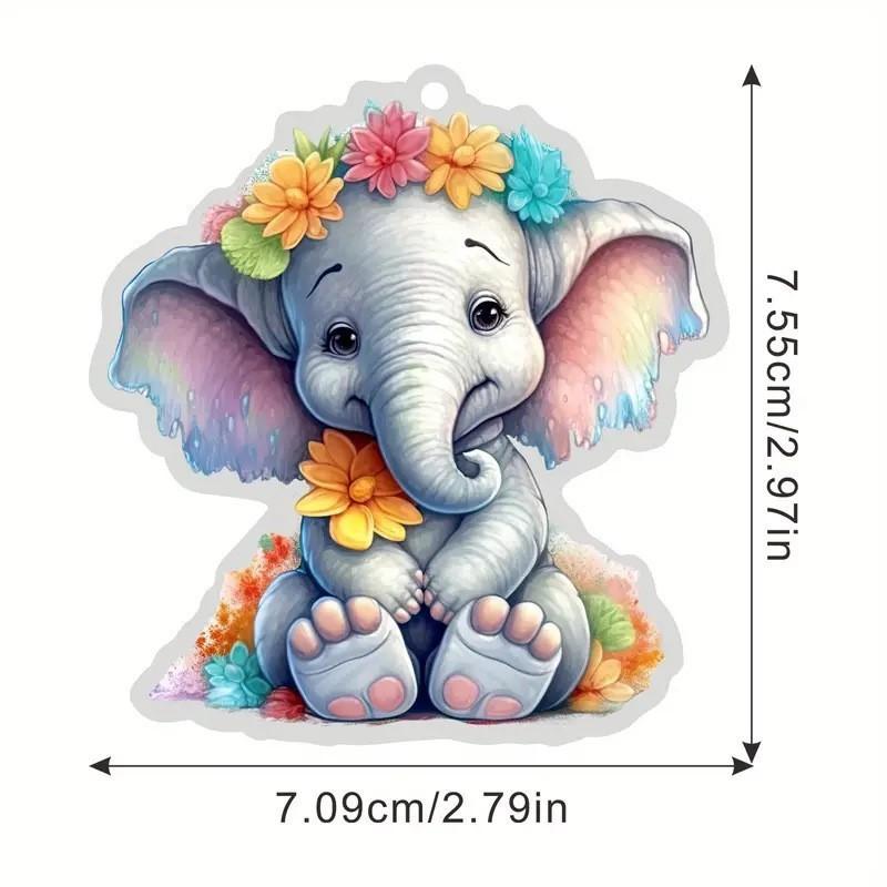 

Забавный мультяшный слон акриловый брелок универсальное подвесное украшение для праздничных торжеств 6