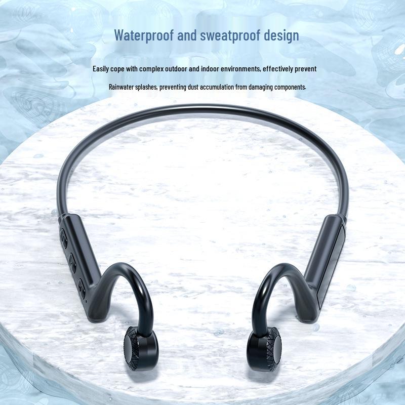 KS19 Bone Conduction Bluetooth Sports Headphones - Waterproof, Wireless, Neckband Design