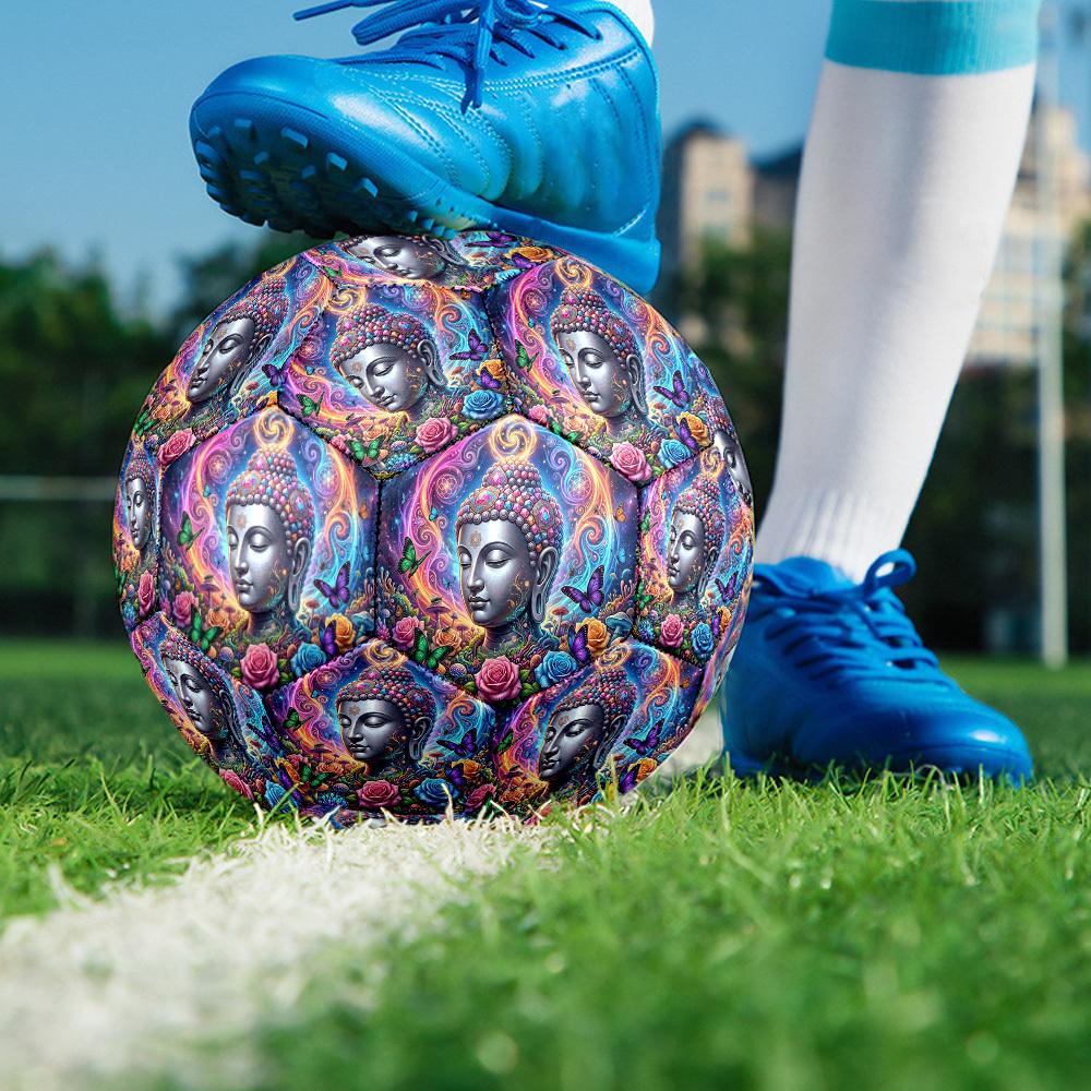 1pc Buddha Dreamscape Durable Size 5 Soccer Ball Professional Match Training Football Indoor &Outdoor Sports Ball P60167