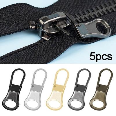 5 Peças Zíper de Metal de Substituição DIY Costura Cabeça de Zíper Removível Mochilas Bolsas Reparo Cursores Cabeça Acessórios de Costura