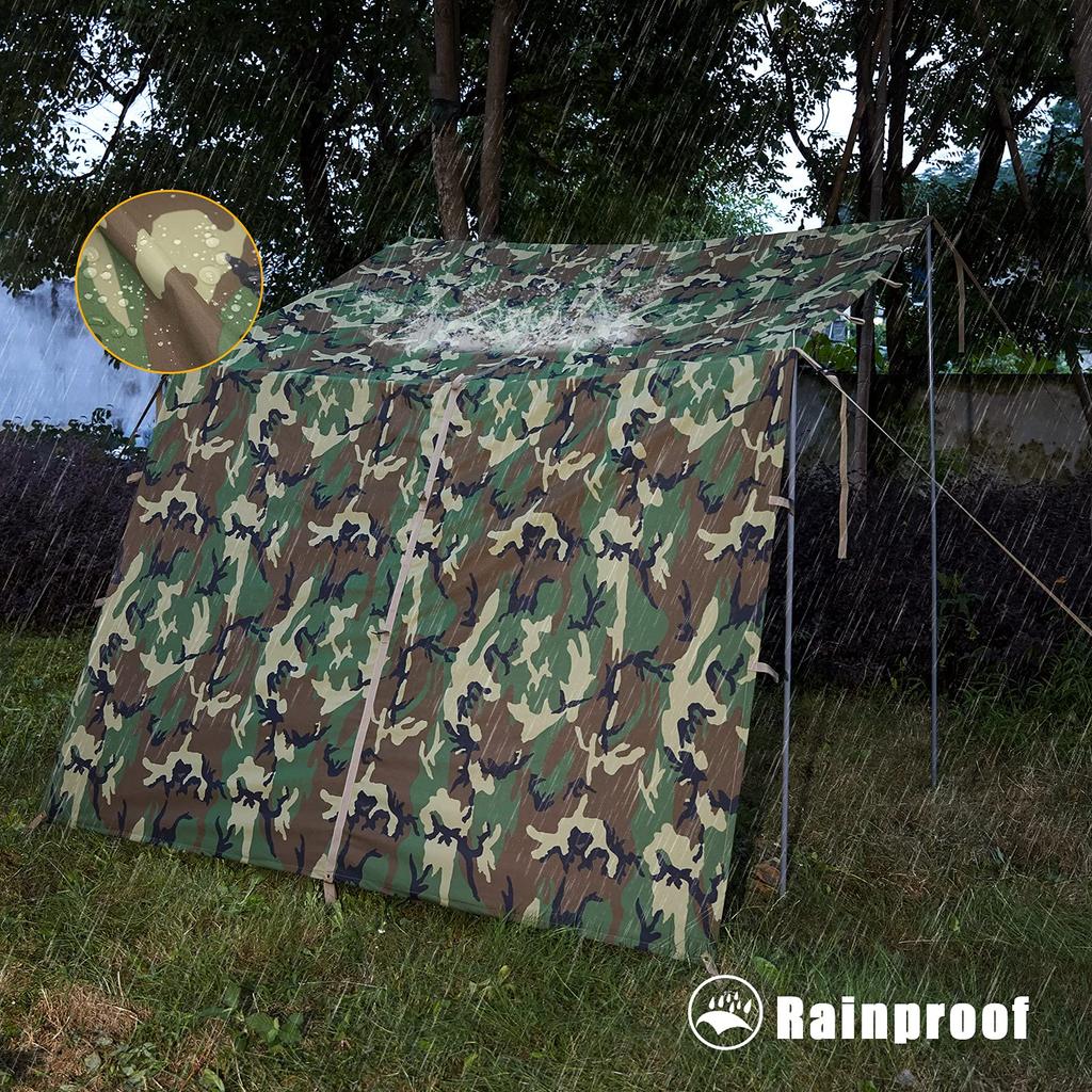AKmax Military Tarp Survival Shelter Stan Lehký Bushcraft Fly By Bee Cover Rain and Sun Woodland