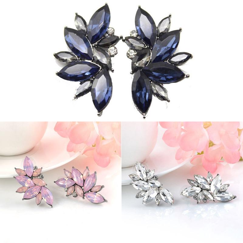 Buy Manyi Women Lady Lead Crystal Rhinestone Ear Stud Earrings Jewelry