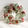 Artificial Flower Candle Rings Pinecone Candlestick Wreath Candle Wreath  Christmas Decor