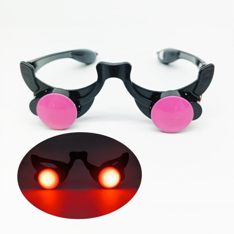 Halloween LED Luminous Glasses Carnival Party Cosplay Props Horror Red Eye Glasses Glow in The Dark Kids Trick or Treat Gifts