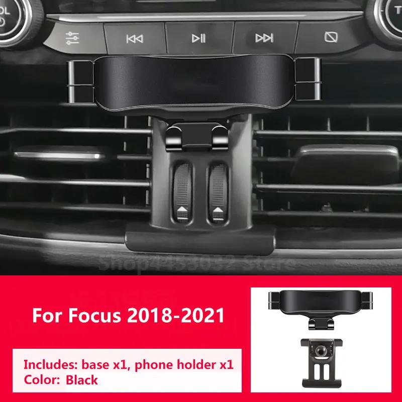 

Gravity Car Accessories Phone Holder For Ford Focus 2018-2022 Not Block Vent Paired With A Special Bracket Base Rotatable Black2018-2021