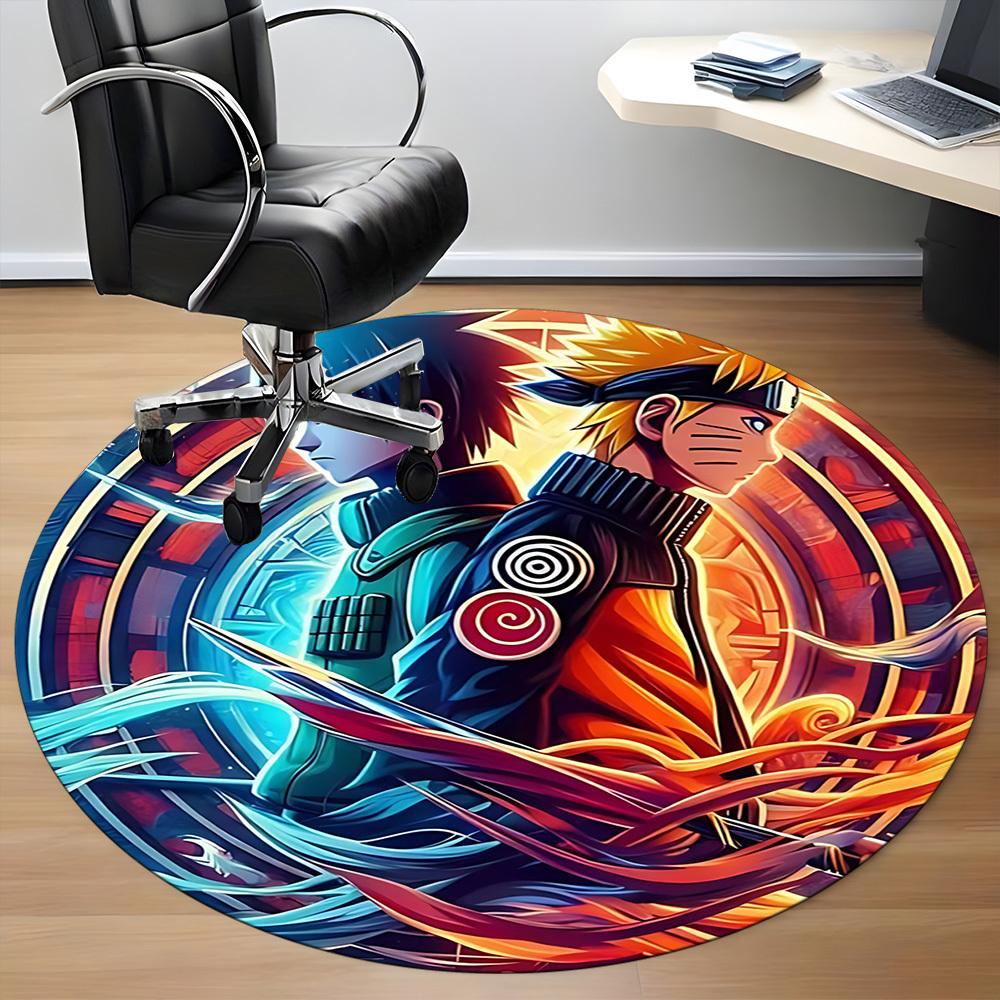 1pc Naruto Sasuke Office Round Area Rug, Under Office Chairs Bedroom Living Room Home Decor, Room Deco, Available in Various Sizes113