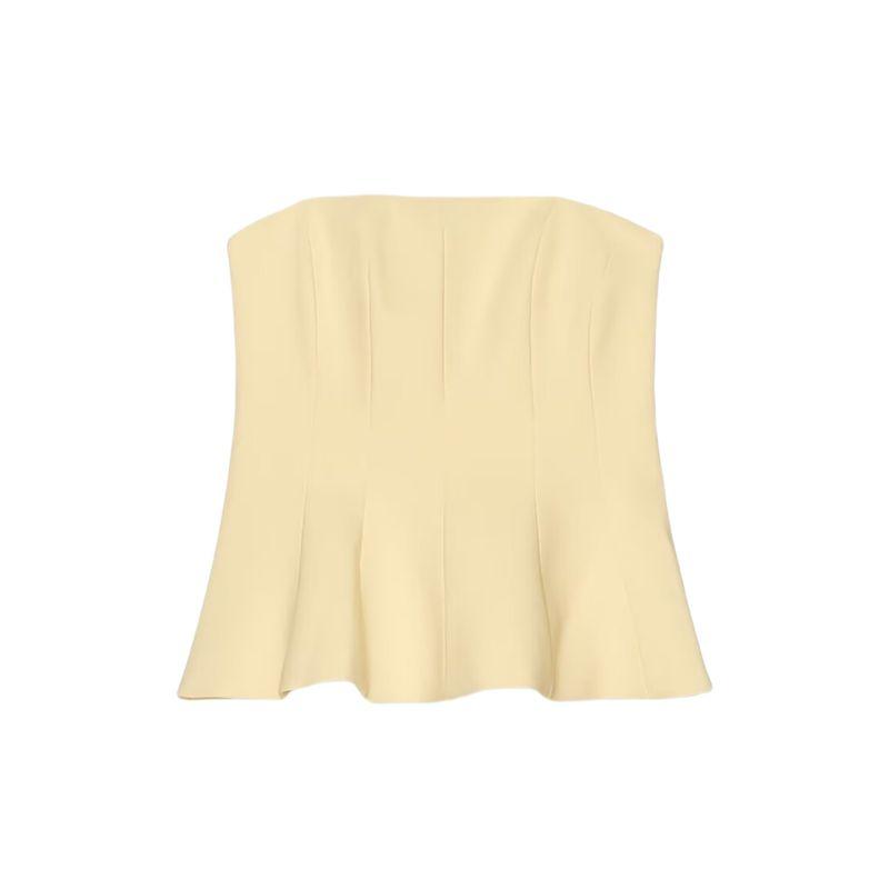 

Spring and Summer Women s Clothing Short Skirt Hem Tube Top Tops 4772030 3103777 2019050 2180013 Yellow M