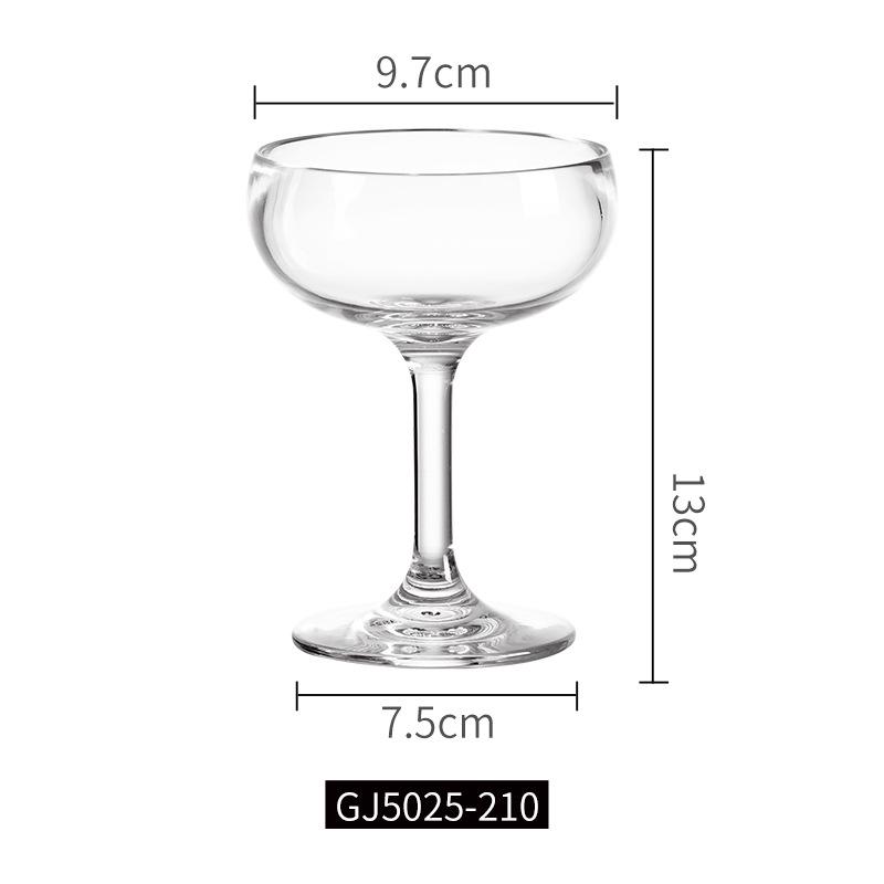 Acrylic High-Stemmed Champagne Flute Martini Cocktail Glass Tower Cup