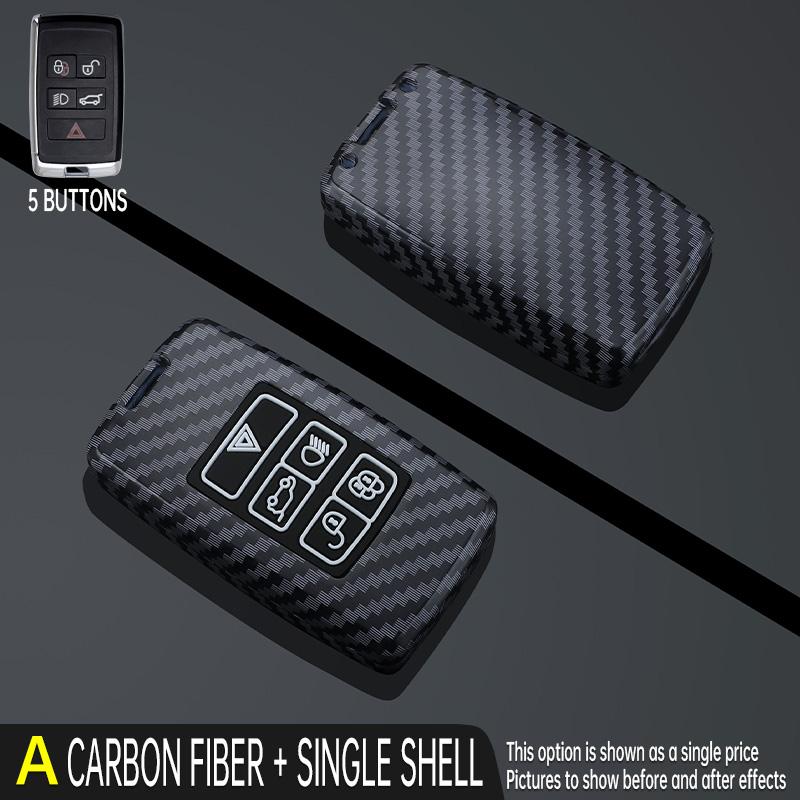 

Car Remote Key Fob Case Carbon Fibre Cover for Land Rover Discovery For Range Sport Evoque L405 L494 L538