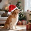 Pet Show Red Pet Christmas Hat Warm Knitted Pet Headwear Cute Dog Decorative Cap Cosplay Party