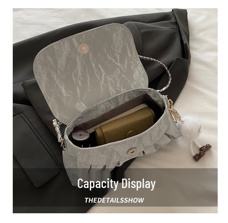 Niche Design Women's Summer 2025 Chain Crossbody Cloud Handbag