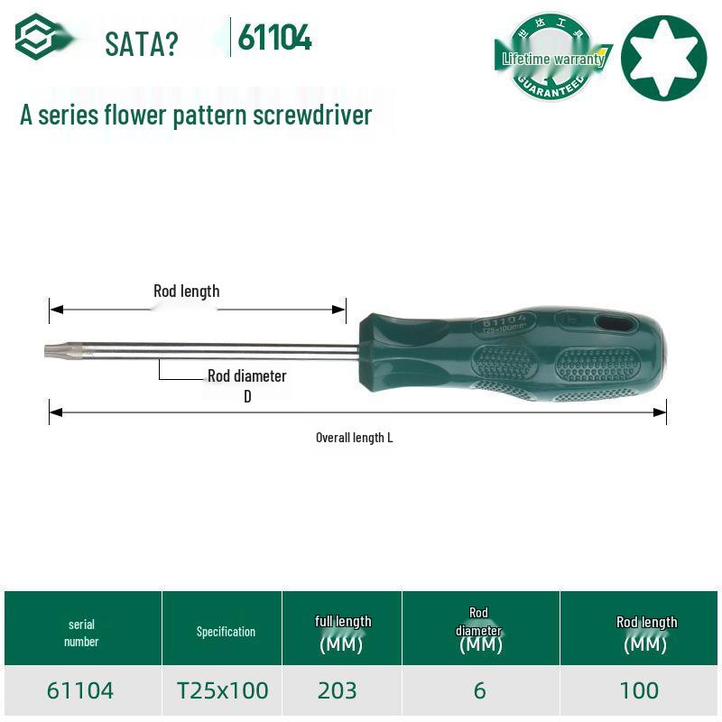 Sata Stubby Screwdriver Set: Phillips, Slotted, Flathead, Torx