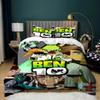 Cartoon Bedding Set Ben 10 Exquisite 3D Duvet Cover Pillowcase Kids Bedroom Bed Twin Full Queen Size for Children Room gift