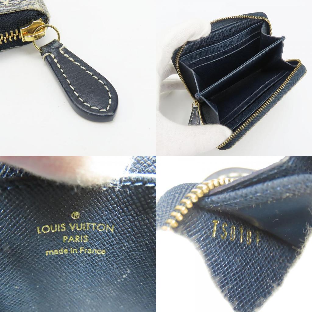 Gebrauchter LOUIS VUITTON Münzetui Münzbörse M63004 Monogramm Ideal Onkel Marineblau System Kartenetui