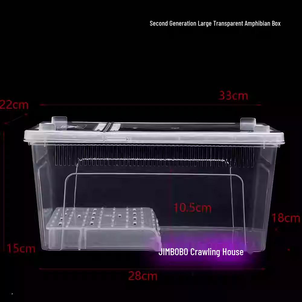 Reptile Habitat Tank for Silkworms, Spiders, Frogs, Snakes, Lizards, Snails, Insects, and Turtles
