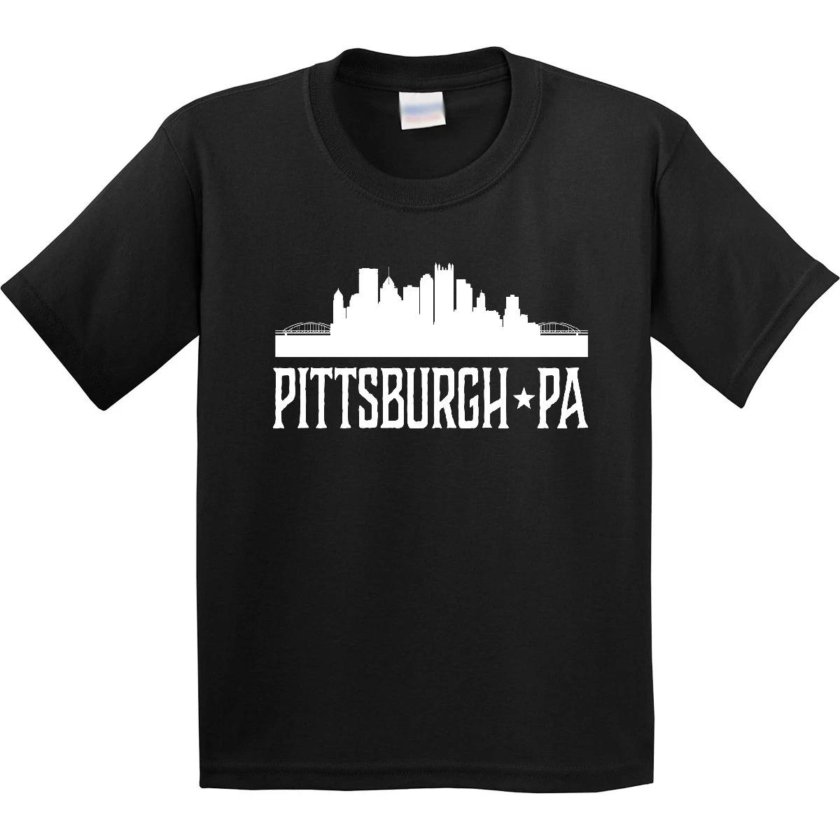 Inktastic Pittsburgh Pennsylvania Skyline PA Cities Youth T-Shirt Travel City 160