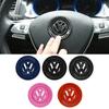 För VW Volkswagen Jetta MK5 Golf 3D ABS Utskuren Bilrattens Mittemblem Klistermärke för Volkswagen Passat MK6 MK7 CC Pol