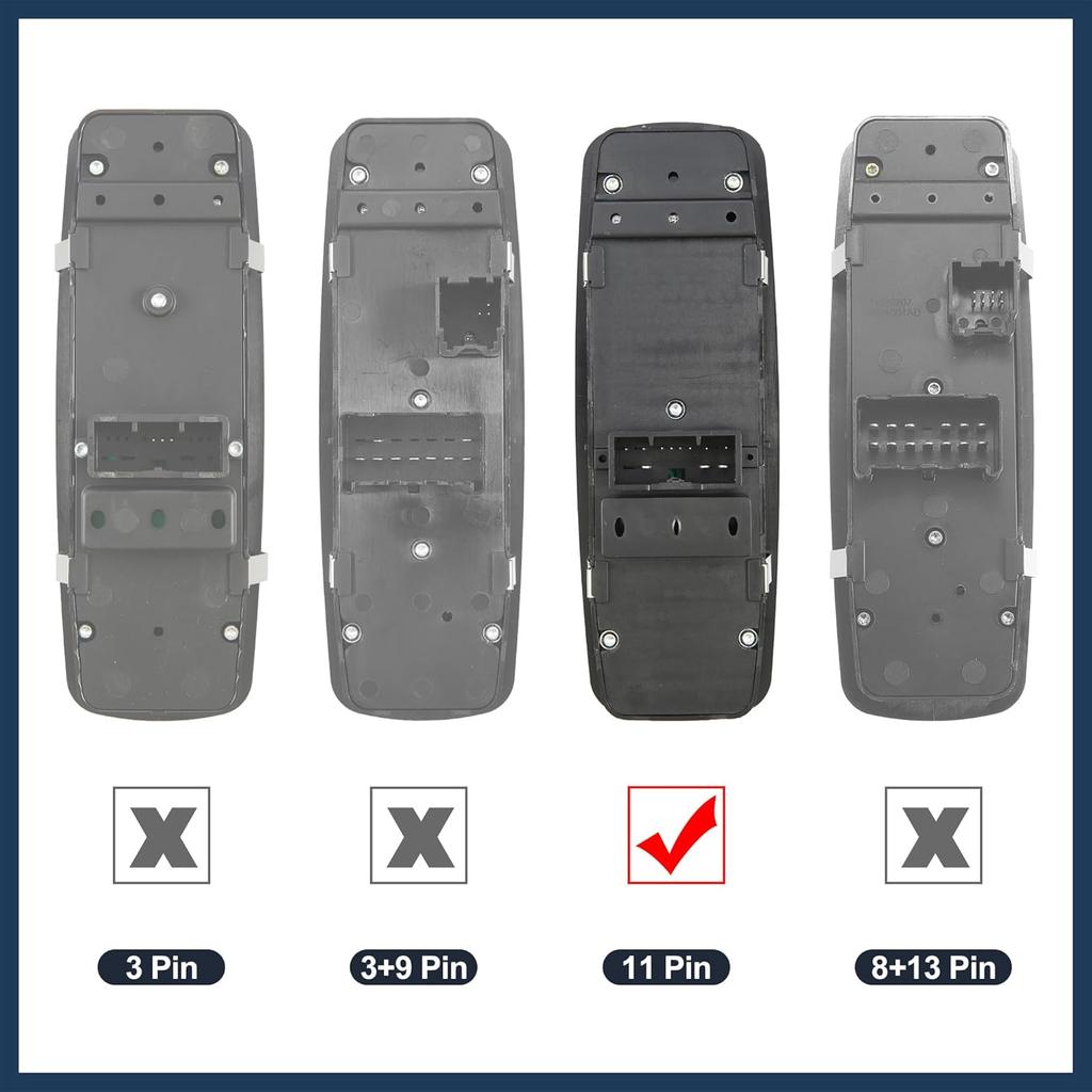 Power Window Switch, Front Left Driver Side Window Control Switch No.68620474AA/68139805AA/68139805AB/68139805AC/68139805AD for Dodge Journey