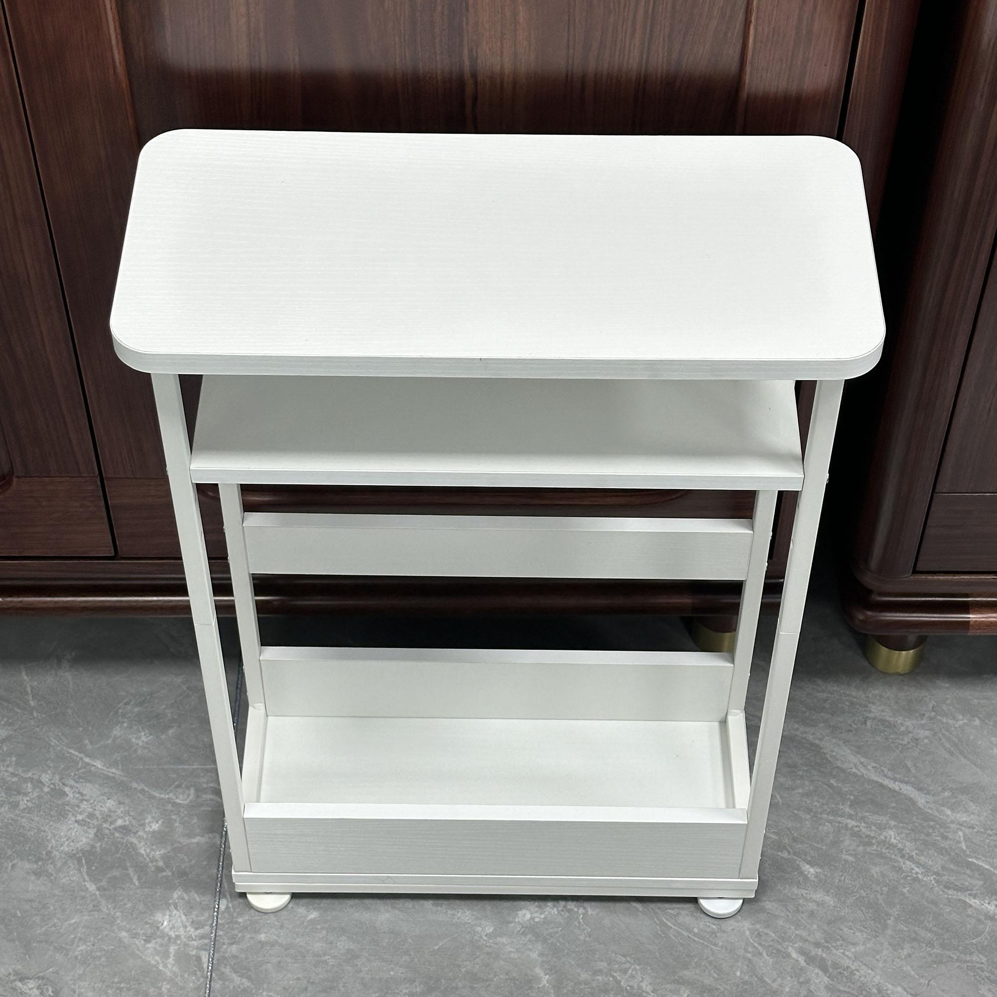 

AWD-1 Magazine Table Wooden Storage Side Stand,40x18x55cm White Wood Grain Color