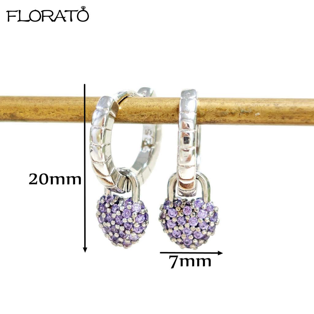 925 Silver Needle Elegant Purple Earrings Exquisite Small Hoop Earrings for Women Fashion Puncture Jewelry Accessories