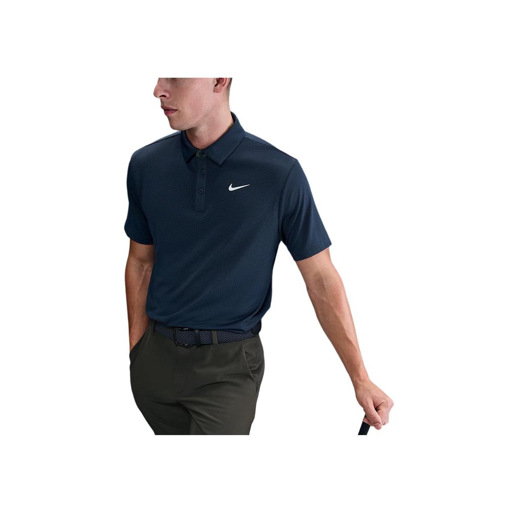 Nike Dri-Fit Tour Soft Skin-Friendly Fashion Simple Polo Golf Shirt Men Golf Shirt Navy-Blue FZ7530-410