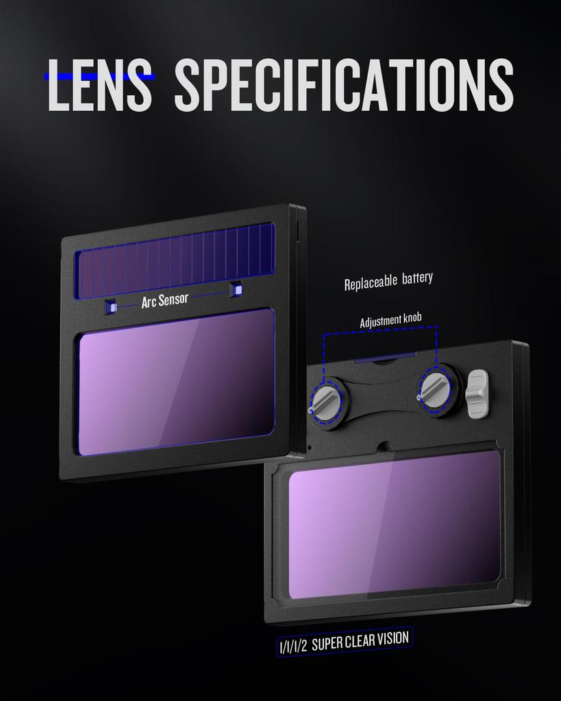 ANDELI Solar Powered Automatic Darkening Welding Surface That Reflects True Colors Shading Level TIG Arc Welding Compatible Welding Helmet Welding