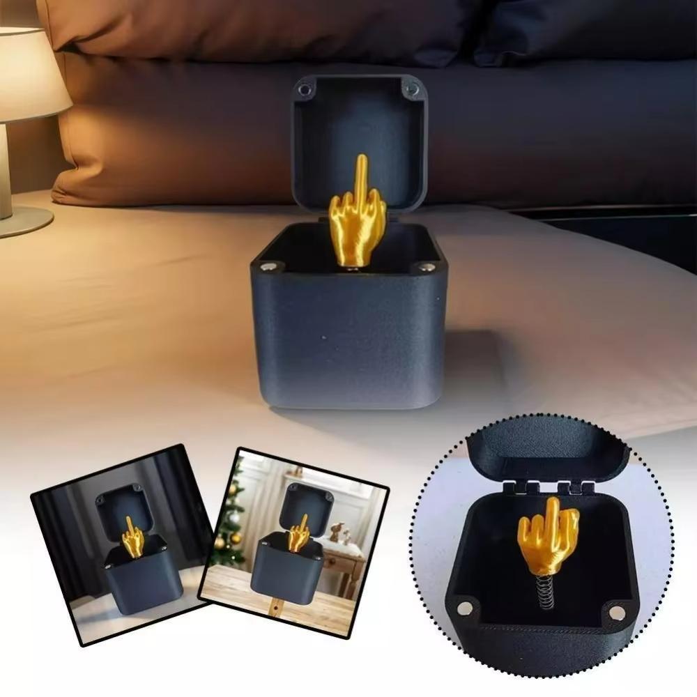 Prank Interesting Gift Middle Finger In Box Box Funny Creative Gifts Office Desktop Decorationation Home Decoration Gifts For Guests