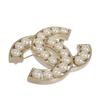 CHANEL  A64978 B14357 Brooch gold/white metal/Fake pearl Women
