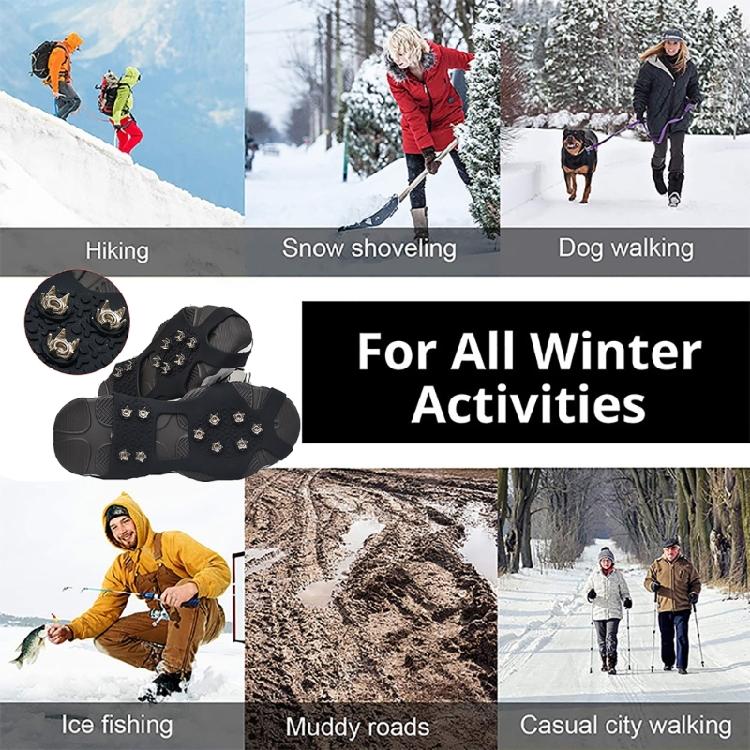 Anti Slip Traction Cleats for Ice and Snow Steel Ice Spikes Ice Cleats Crampons