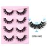 High Imitation Fried Mink Hair False Eyelashes Multi-Layer Dense Curled 4 Pairs Of Eyelashes