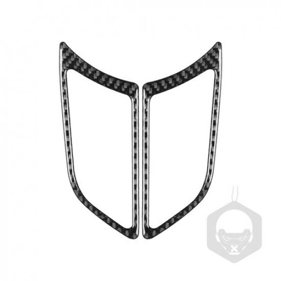 Real Carbon Fiber Front Door Speaker Audio Frame Trim For BMW 7 Series E38 94-01