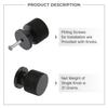 3 Piece Knobs for Drawers – Aluminum Door Knobs, Modern Cabinet Pulls for Kitchen, Office, and Cupboards & Dressers (Black Finish)