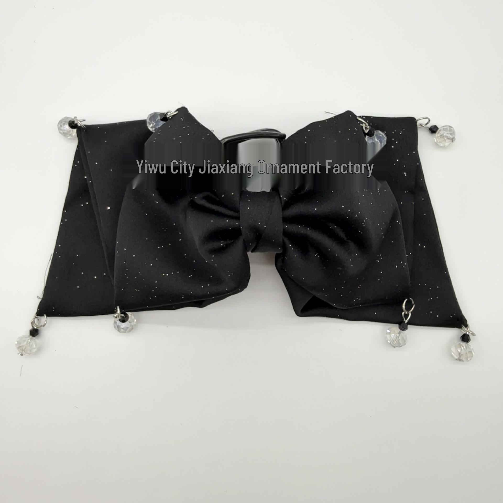 Satin French Bow Pendant Claw Clip: Elegant Hair Accessory for Half-Up Hairstyles