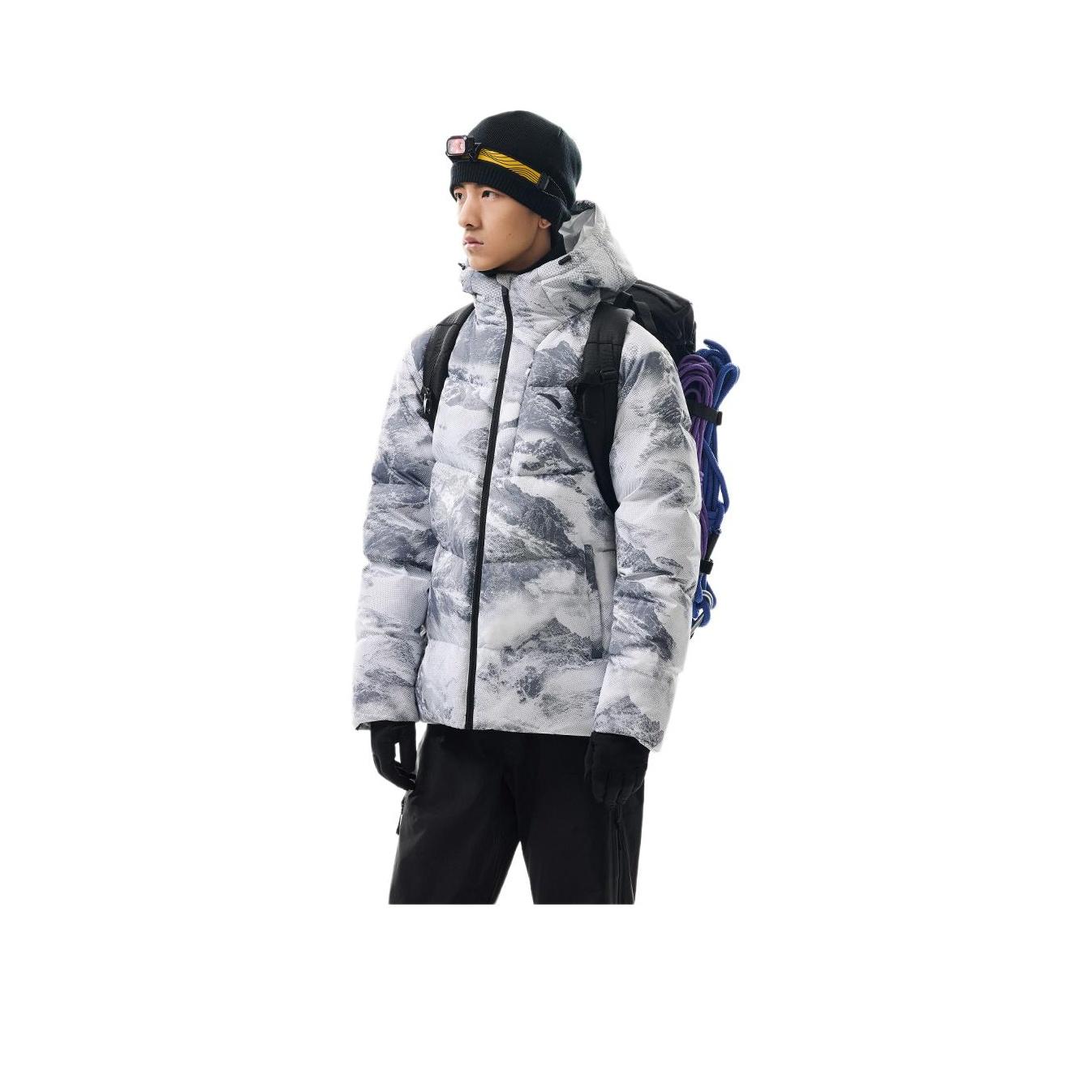 

Anta Универсальная повседневная пуховая куртка с капюшоном на молнии для мужчин, верхняя одежда 952547901-5 S