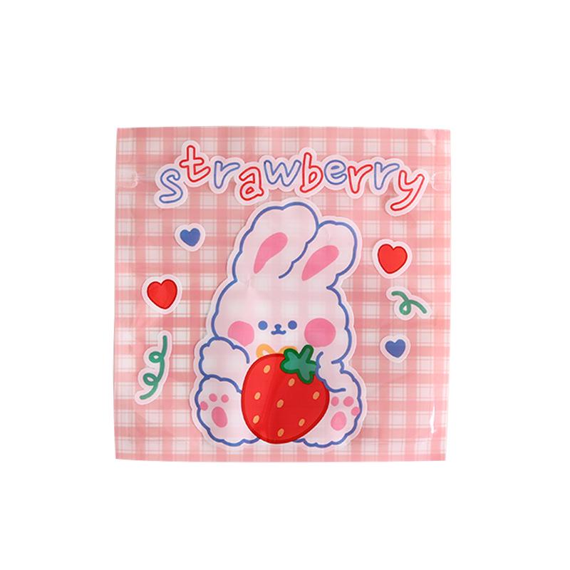 Cute Cartoon Self-Sealing Jewelry & Gift Bag - Transparent Back-to-School Packaging Mask Bag