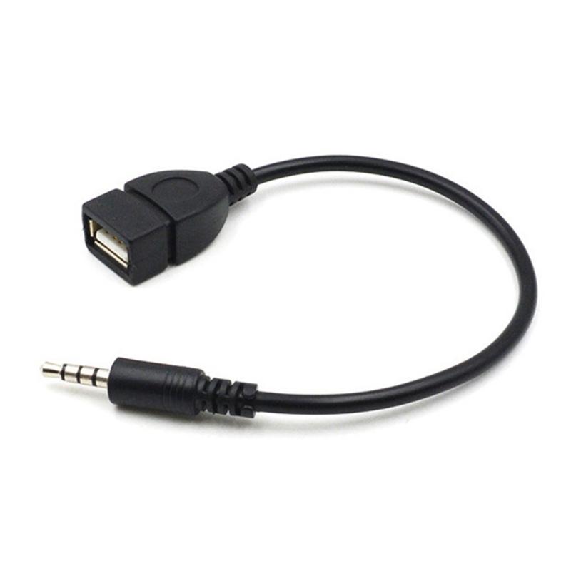 Car Stereos Male Plugs Jacking To USB Female Cord Converter Cable U Disk Aux Cable