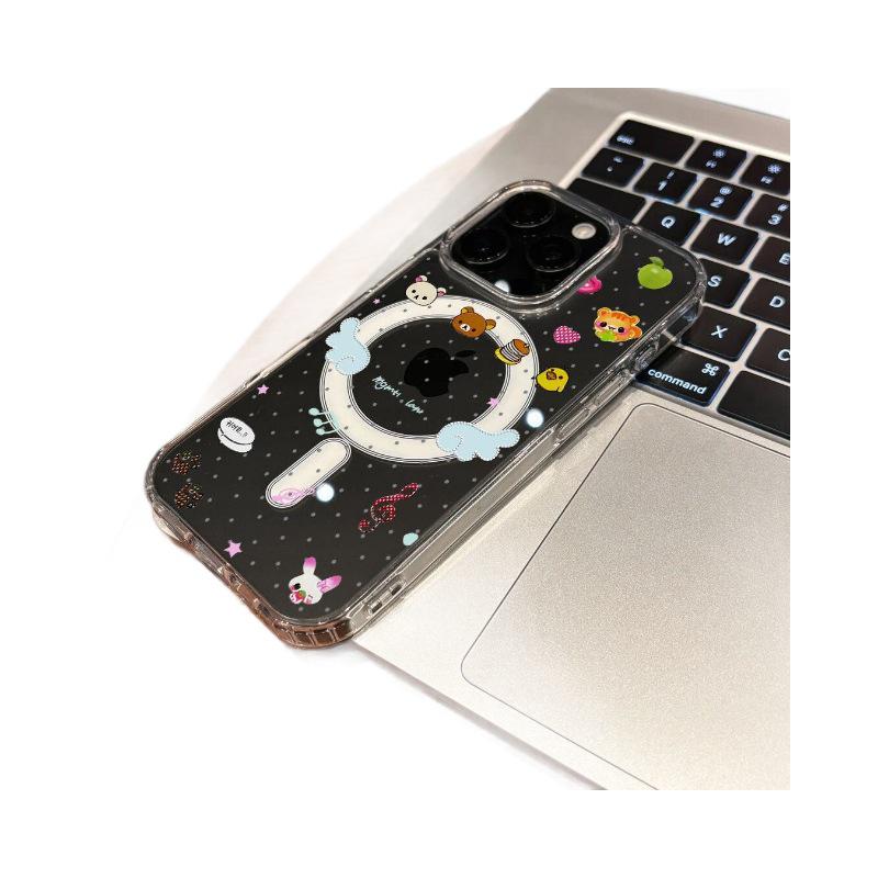 Rilakkuma Wings Magnetic Acrylic Case for Apple 12, 13 Pro, 14, 15, 17 Pro Max