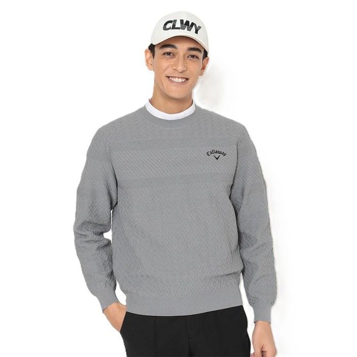 Callaway Sweater Long Sleeve Crew Neck Knit Golf C25218100 Men s 1021_Gray