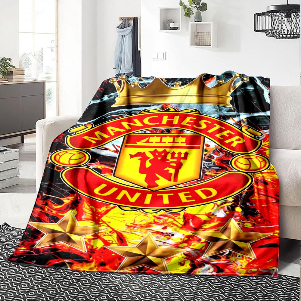 Manchester Blanket Soft Cozy Great for Couch Picnics Sofa Four Seasons Multipurpose Digital Print Best Holiday Gift for Friends Family