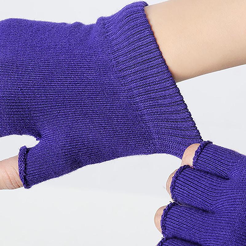 Women Non-Slip Yoga Gloves Breathable Fitness Pilates Half Finger Glove Sport Outdoor Cycling Fishing Workout Mittens For Gym