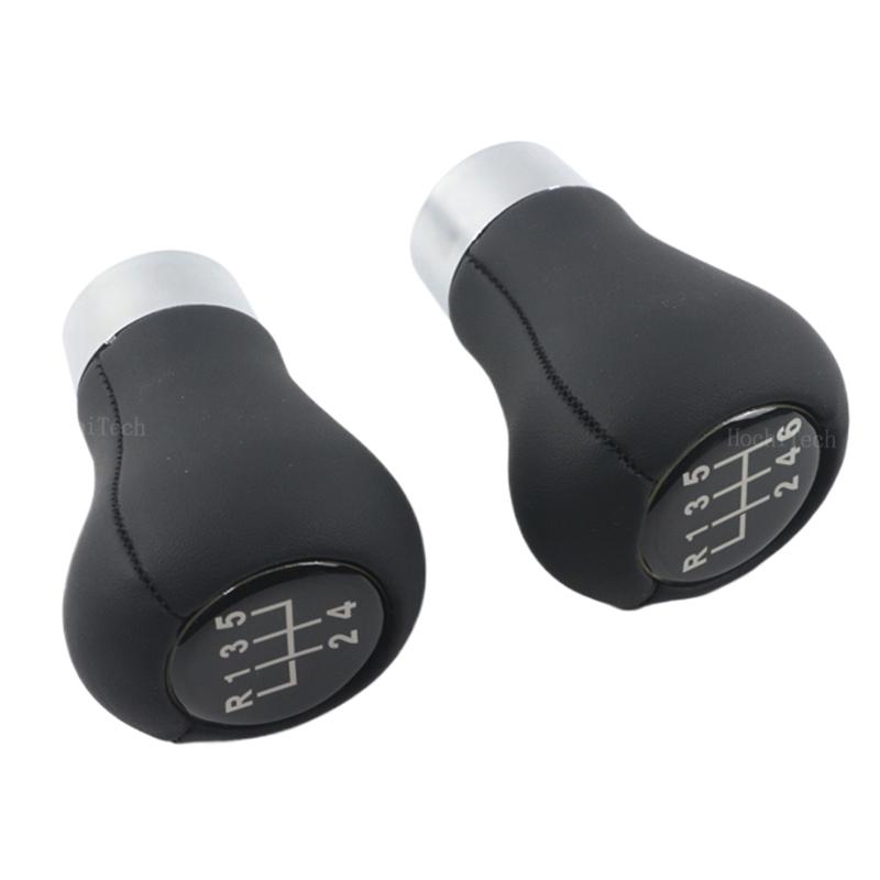 Carbon Look For BMW 1 3 5 6er E46 E53 E60 E61 E63 E81 E82 E83 E84 E87 E90 E91 E92 Car 5 6 Speed Leather Gear Silver Shift Knob