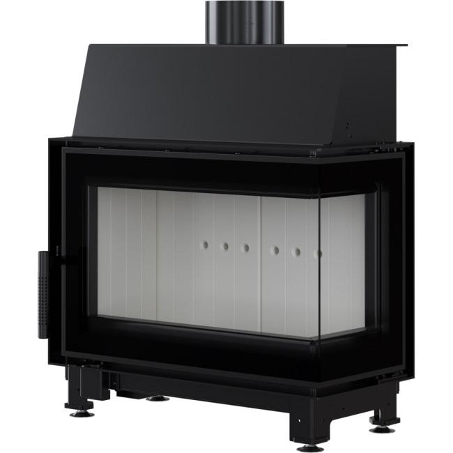 Steel fireplace with closing KRATKI SIMPLE right 6 kW
