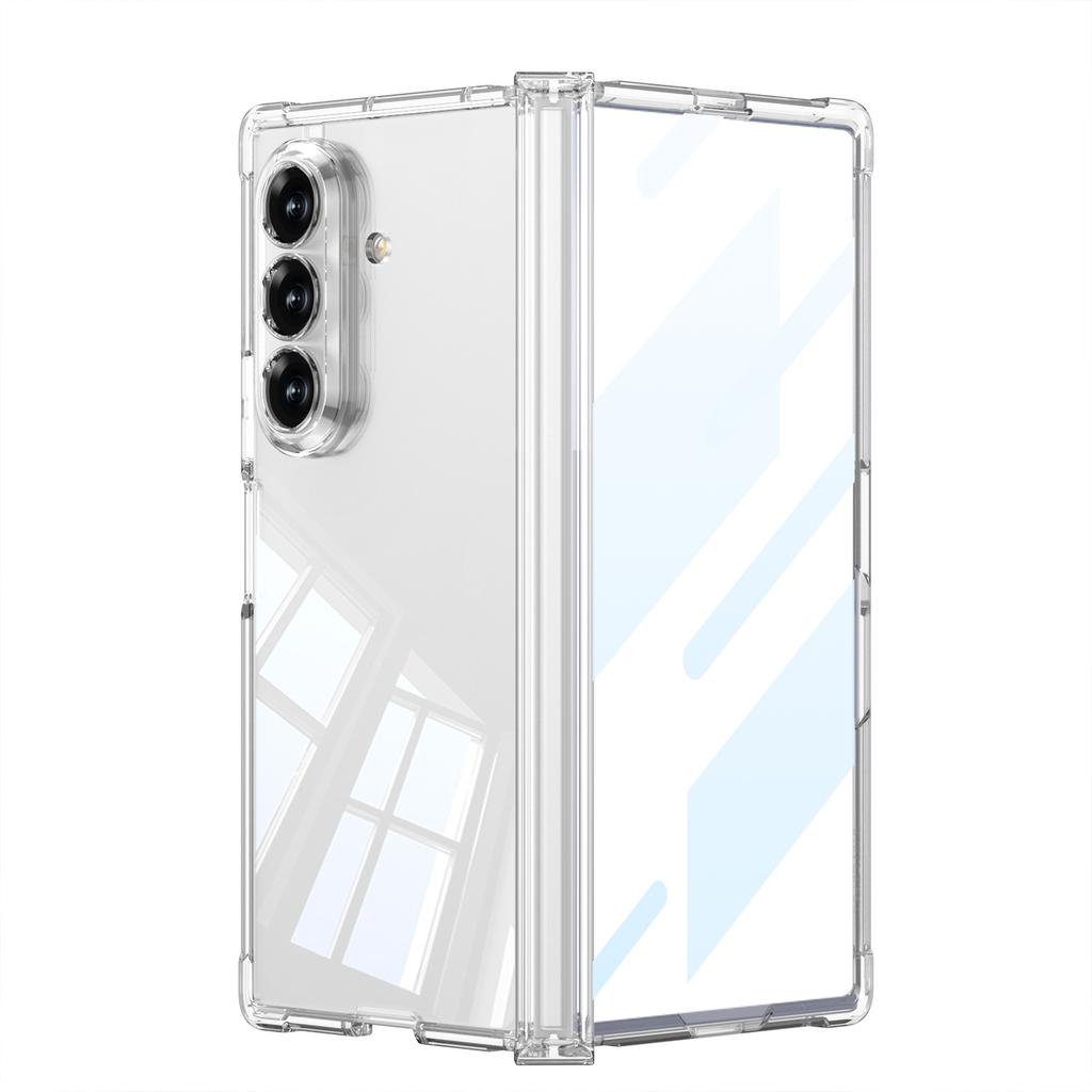 Suitable for Samsung Z Fold7 Airbag Mobile Phone Case Folding Shell Film Integrated Transparent Solid Color Magnetic Folding Protective Cover