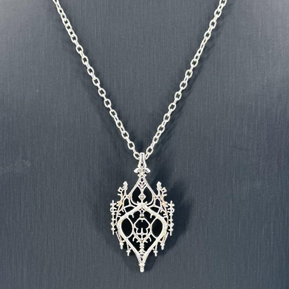 Ретро Готический Полый Замок Ожерелье - Европейский и Американский Панк Фестиваль Подарок Кулон