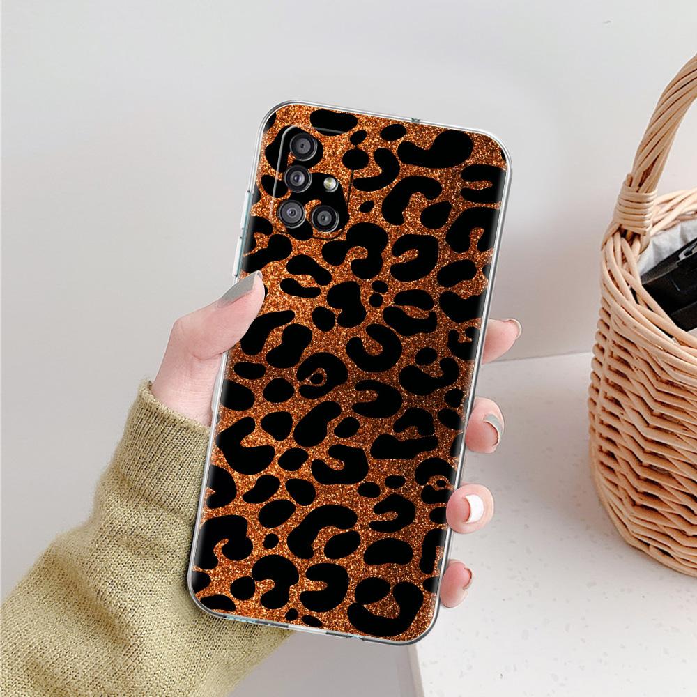 Case For Samsung A15 A13 A35 A55 A51 A71 A41 A31 A21S A03S A05 A17 A23 A25 A33 A53 A73 5G A07 4G Cover Sexy Trendy Leopard Print
