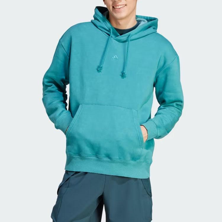 Adidas All Season Garment-Wash Hoodie Men Hoodies Arctic-Blue IB4074