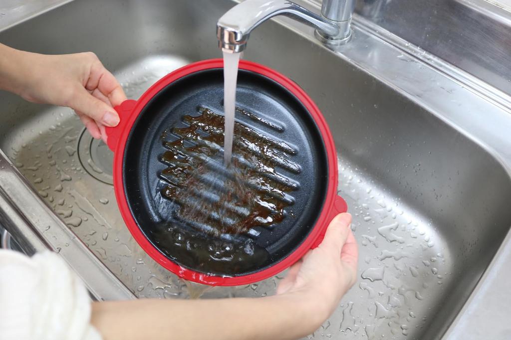 TRADE ONE Mikrovlnný hrnec, Pánev na sporák, Snadné vaření, Úspora času [Pečení, Smažení, Vaření, Dušení, Vaření, Ohřívání], Univerzální, Kulatý, Kočka, Červený, 70205