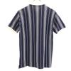 COURREGES Striped Pattern Short Sleeve Polo Shirt XS Navy Men's Used