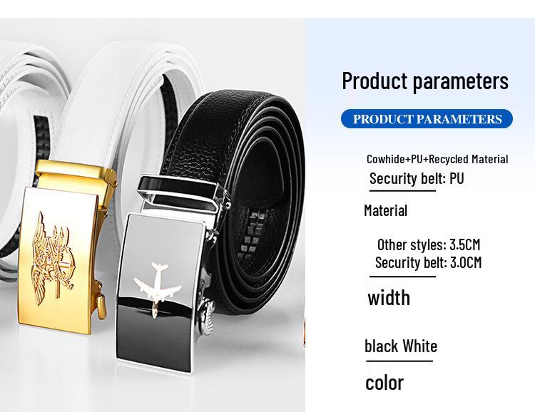 Black Security Duty Patrol Waistband with Automatic Buckle