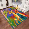 Colorful Deer Pattern Carpet with Tropical Leaves Design Suitable for use as an anti-slip for living room bedroom sofas